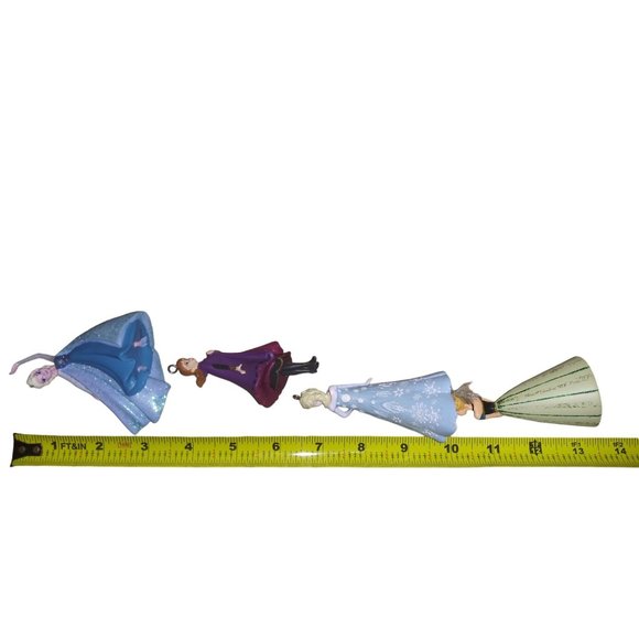 Disney Anna and Elsa Ornaments Lot of 4 Frozen Christmas Hanging Ornaments - Picture 10 of 10